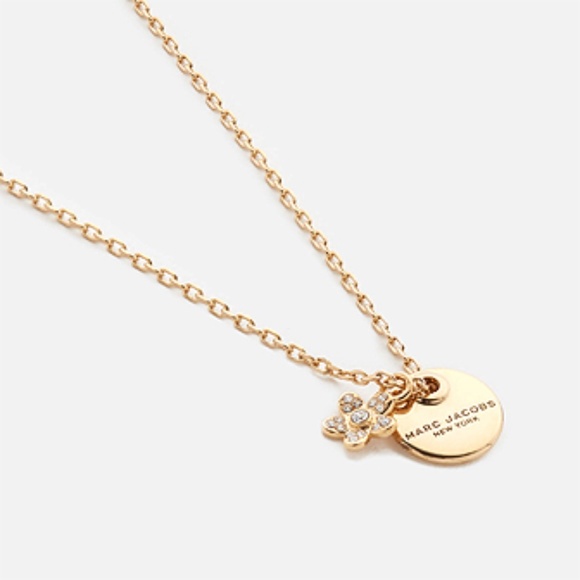 Marc Jacobs Coin Crystal Flower Pendant Necklace - Picture 1 of 5
